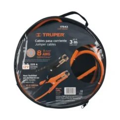 Cable Pasa Corriente para batería auto Truper 3m