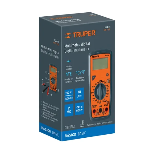 Multimetro Multitester Digital Truper Mut-33 - Imagen 3