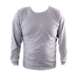 Polo de Algodón Grueso Manga Larga Plomo