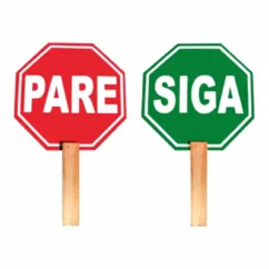 Señal Paleta Pare/Siga (Madera)
