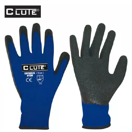 Guante Superflex Palma Latex Azul Talla M Clute